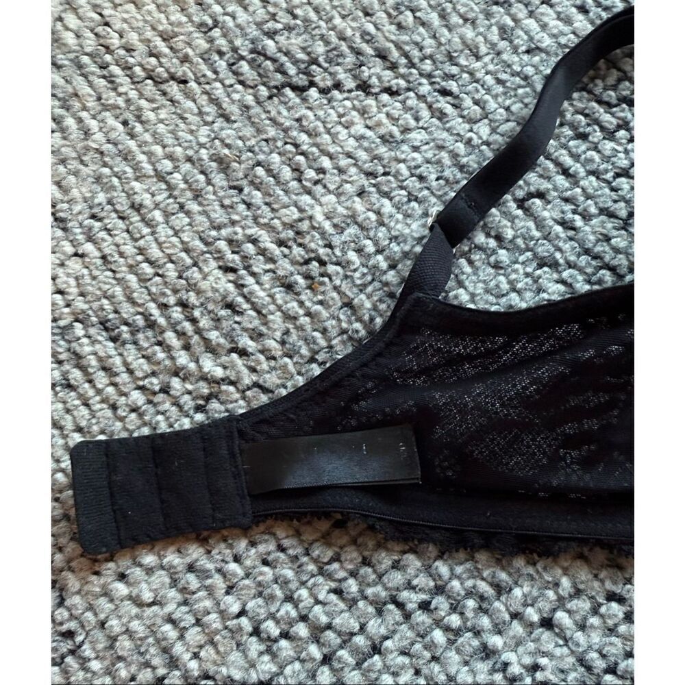 32D Natori Black Lace Full Coverage Bra - Picture 5 of 5